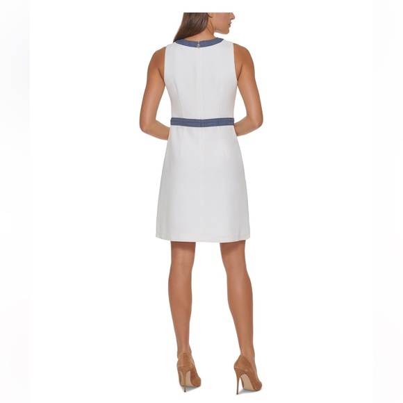 Tommy Hilfiger White Contrast Sheath Dress 0P - Picture 8 of 8